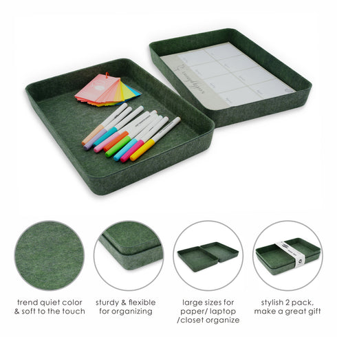Office Desk Organizers Tray Felt Storage Bins Document File Organizer bin-pack